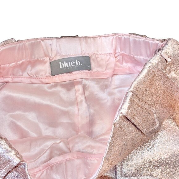Blue B Boutique Metallic Pink Retro Western Barbiecore Shimmer Pants Women's M - Picture 2 of 7